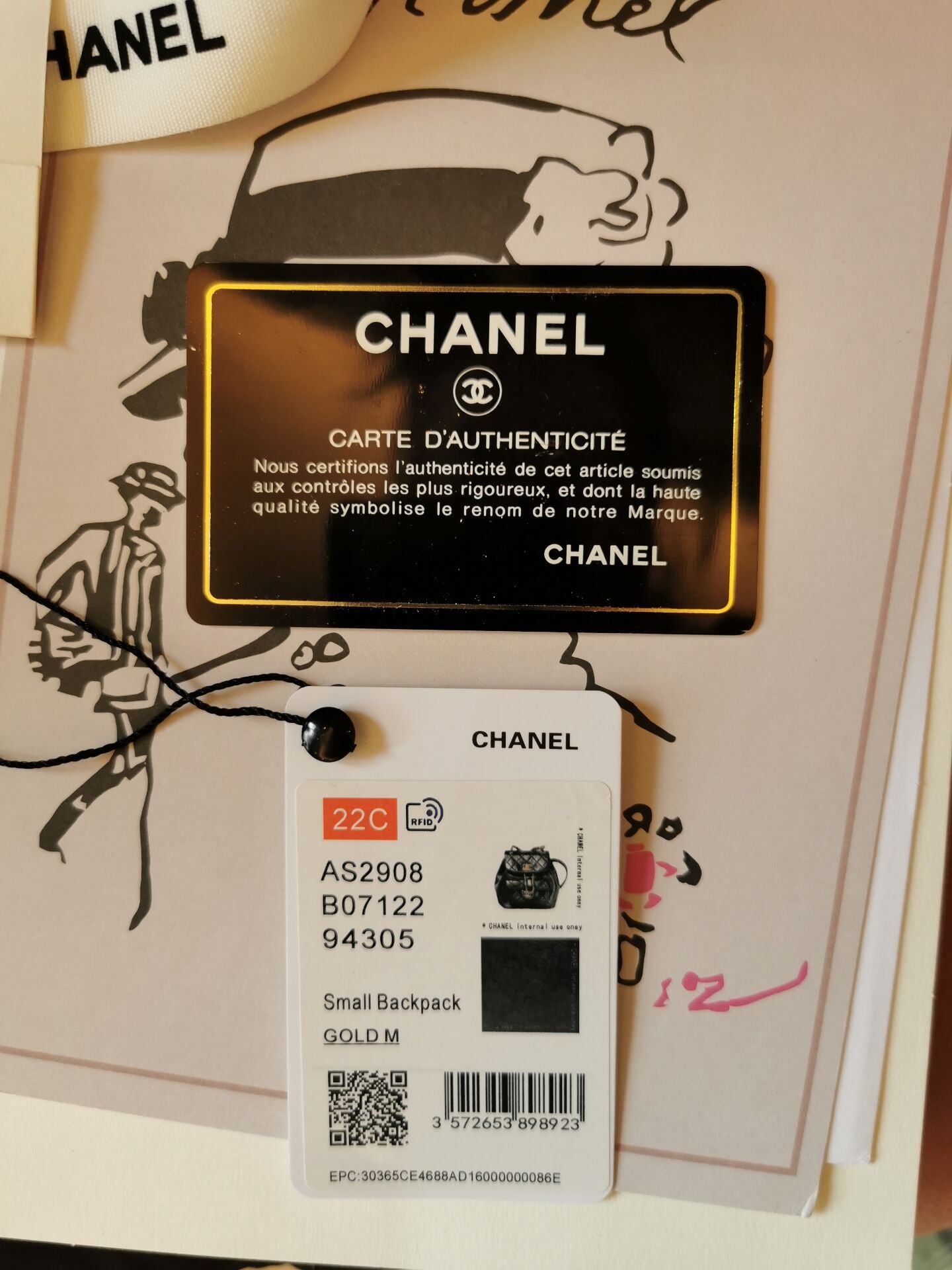 Chanel Glazed Aged Calfskin Quilted Small Duma Drawstring Backpack Black