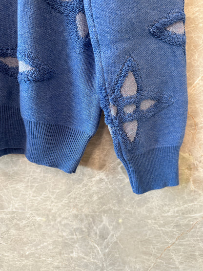 Louis Vuitton Monogram Knit Crewneck Sweater – Blue