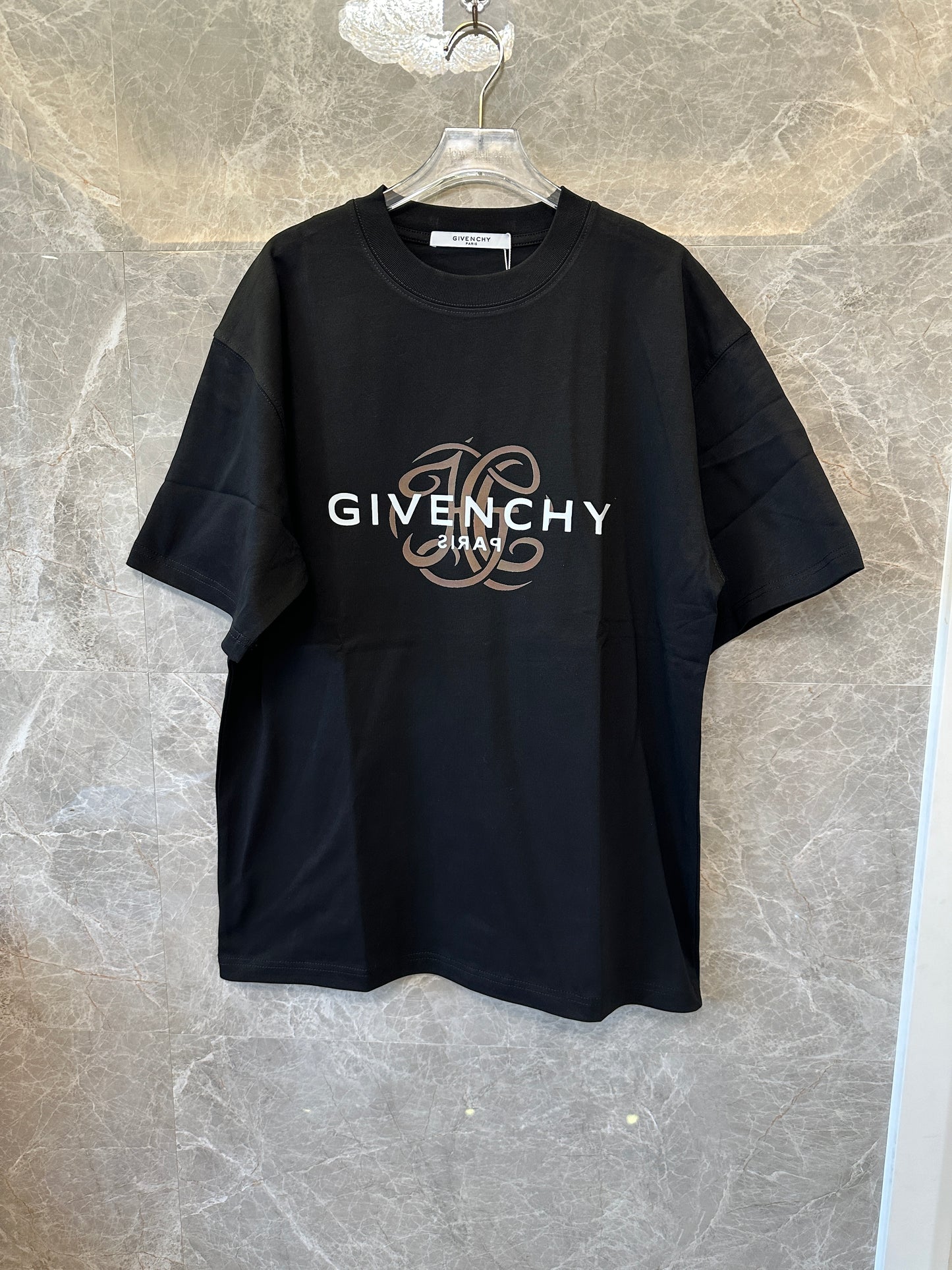 Givenchy Black Logo T-shirt – Paris Emblem