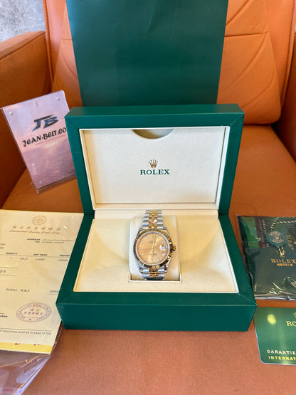 Rolex Datejust Gold Dial Diamond Markers Jubilee Bracelet Watch – 41mm