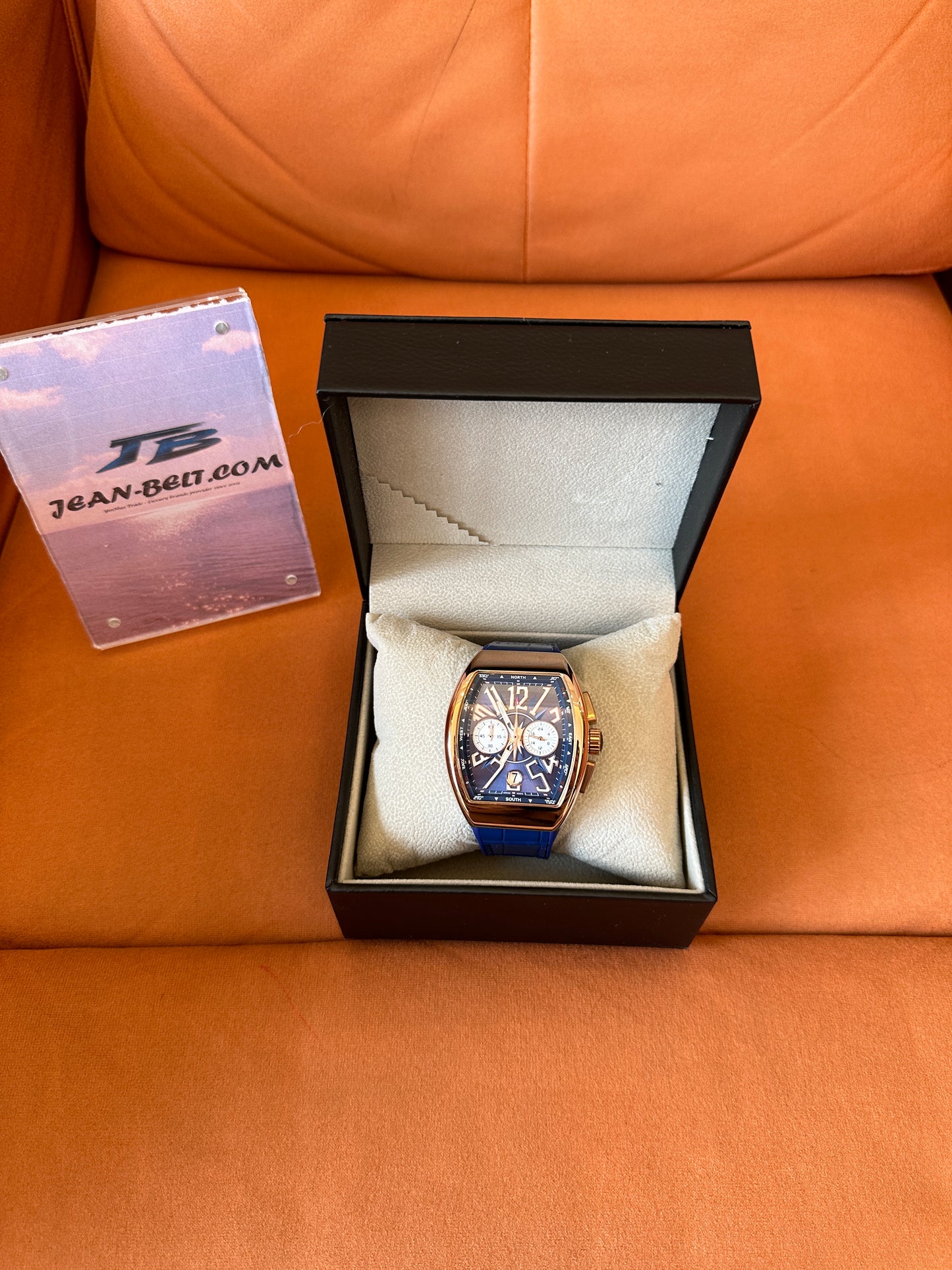 Franck Muller Vanguard V45 Rose Gold Tonneau Chronograph