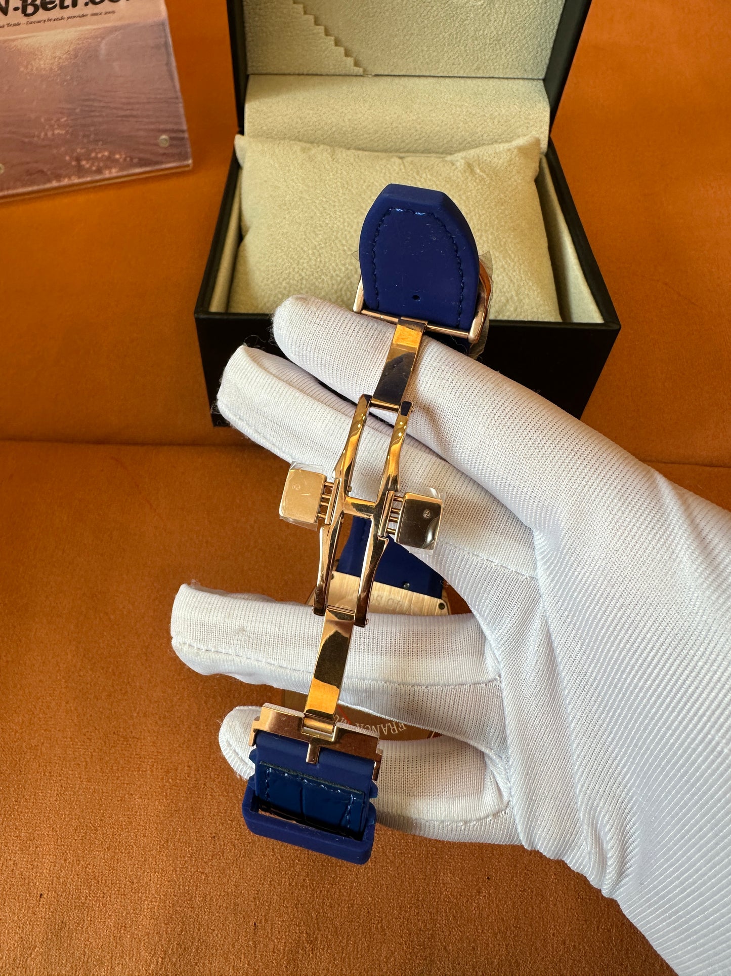 Franck Muller Vanguard V45 Rose Gold Tonneau Chronograph