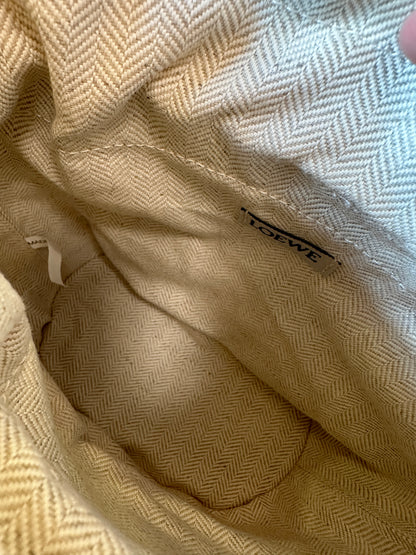 LOEWE Woven Raffia Bucket Crossbody Bag