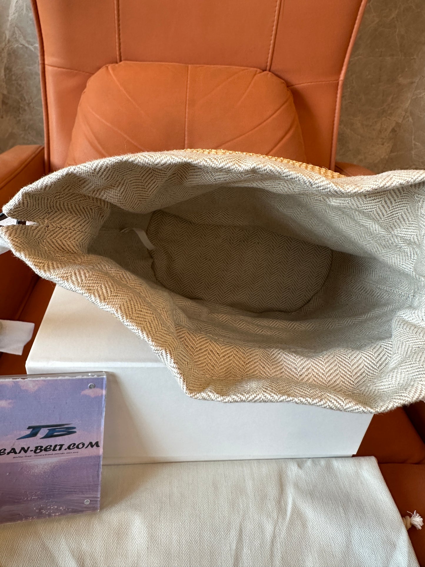 LOEWE Woven Raffia Bucket Crossbody Bag