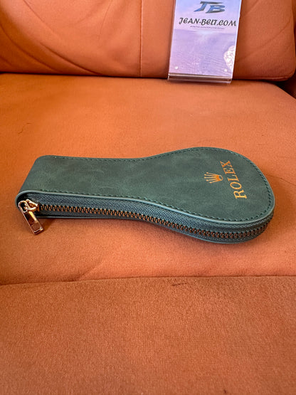 Rolex Green Leather Travel Watch Case