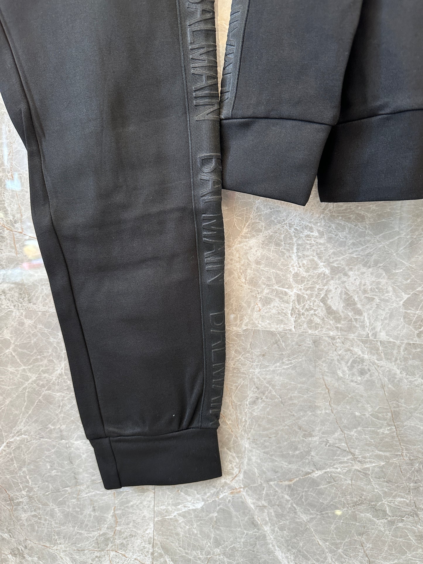 Balmain Black Zip Jacket & Jogger Set
