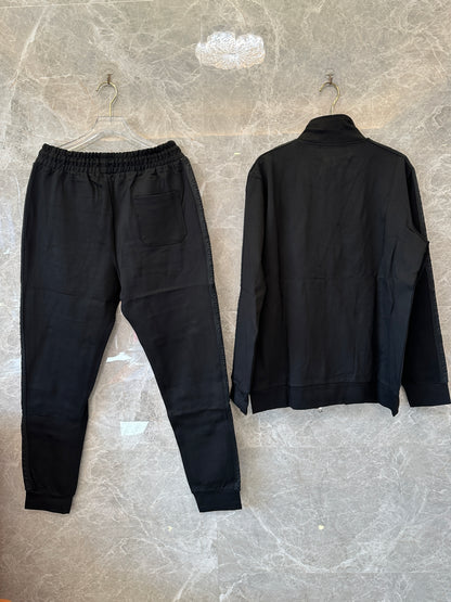 Balmain Black Zip Jacket & Jogger Set