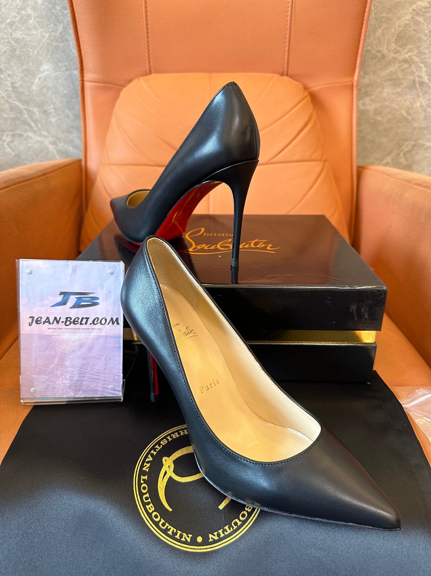 Christian Louboutin So Kate black leather pumps