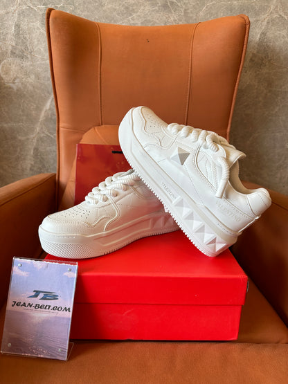 Valentino Garavani White Leather Platform Sneakers