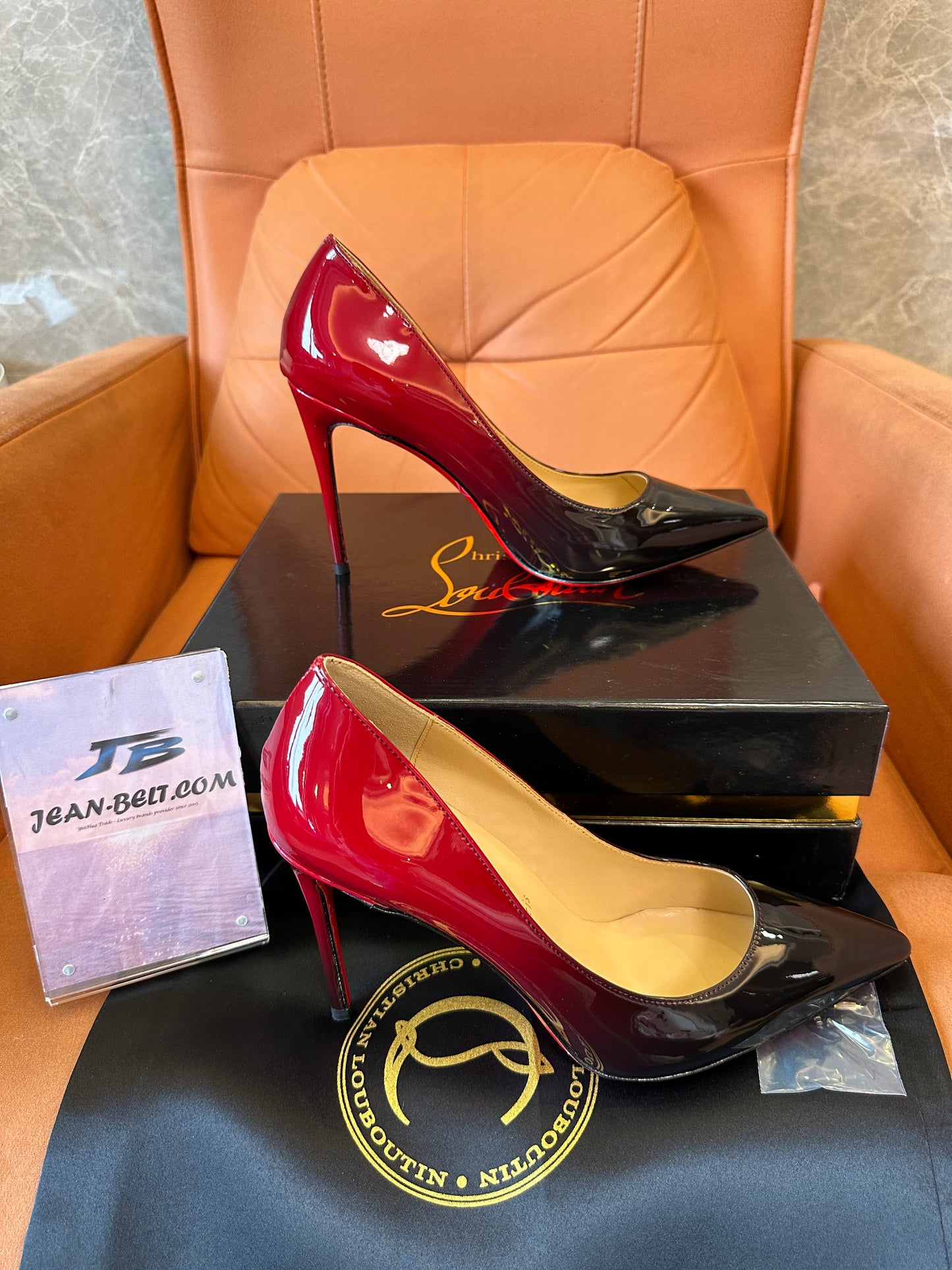Christian Louboutin So Kate Patent Leather Pumps – Red & Black Ombre