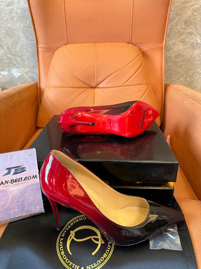 Christian Louboutin So Kate Patent Leather Pumps – Red & Black Ombre