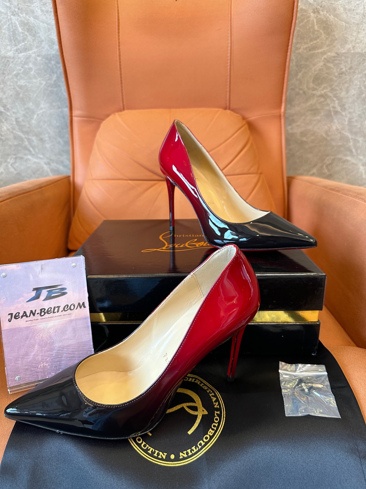 Christian Louboutin So Kate Patent Leather Pumps – Red & Black Ombre