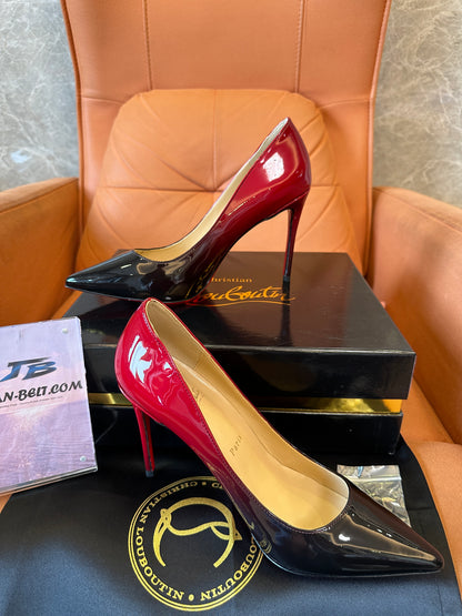 Christian Louboutin So Kate Patent Leather Pumps – Red & Black Ombre