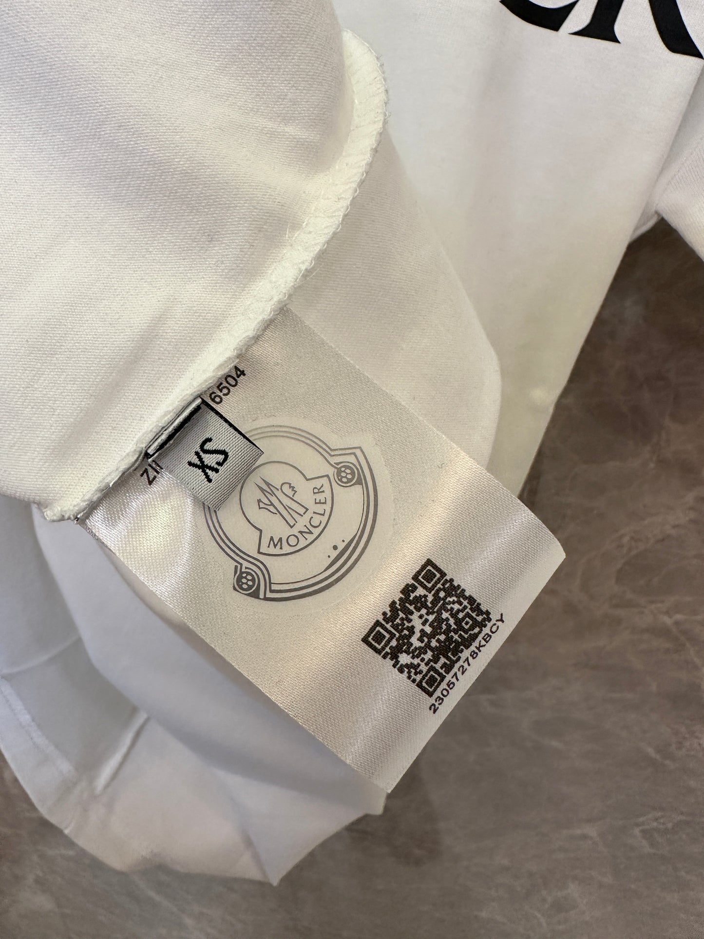Moncler Classic White Logo T-shirt with Embroidered Patch
