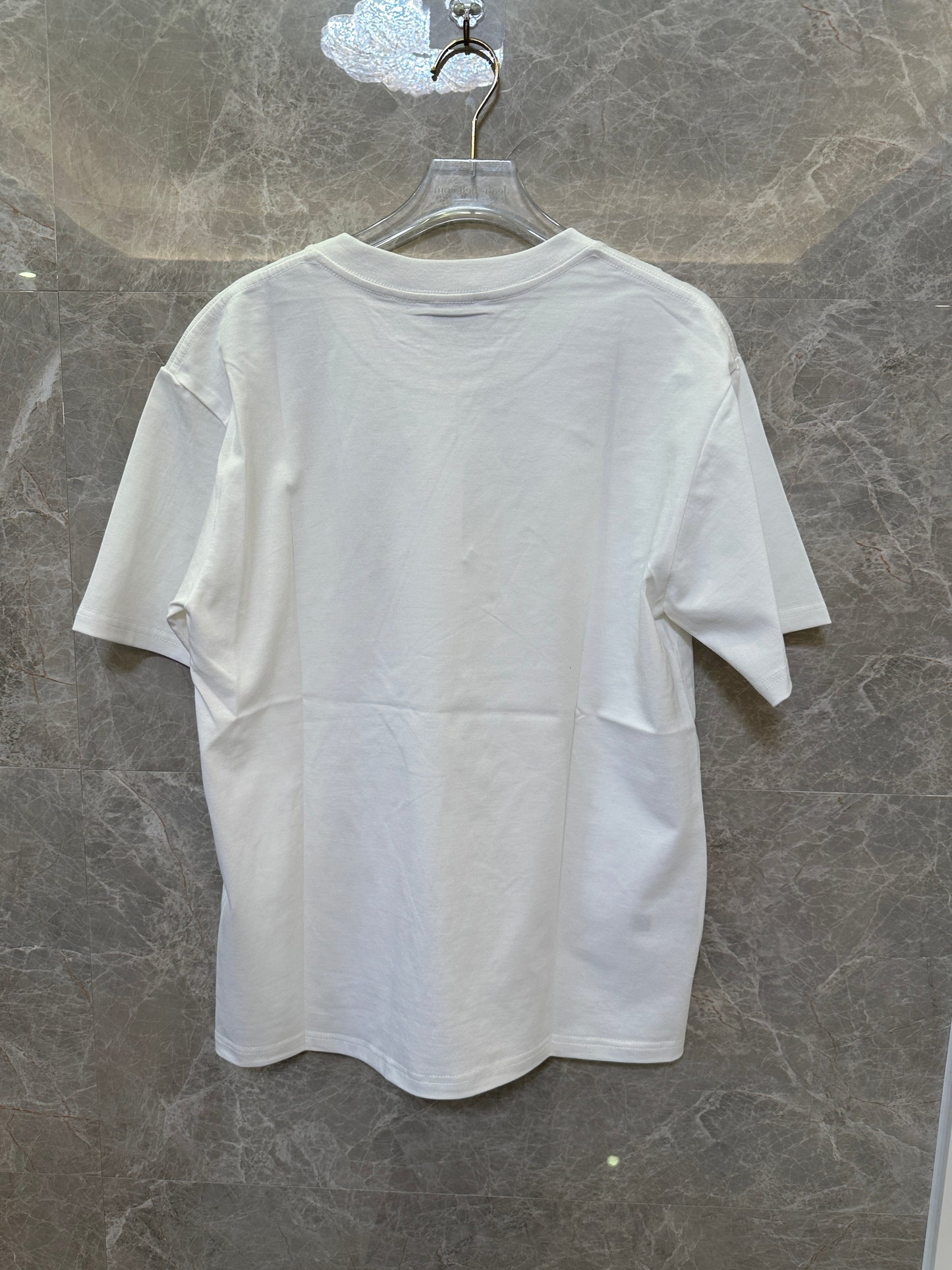 Moncler Classic White Logo T-shirt with Embroidered Patch