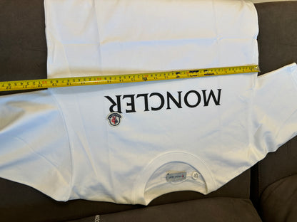 Moncler Classic White Logo T-shirt with Embroidered Patch
