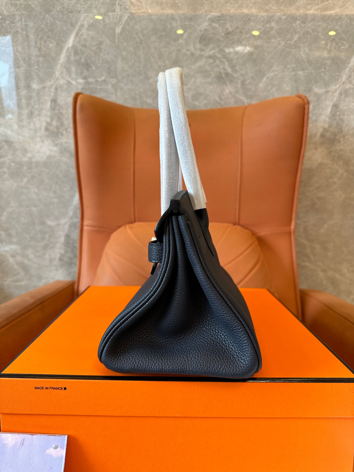 [Full Handmade]Hermès Birkin 29 Black Togo Leather Handbag