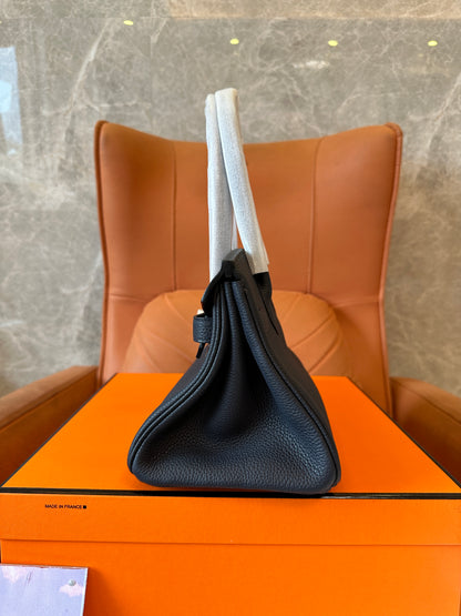 [Full Handmade]Hermès Birkin 29 Black Togo Leather Handbag