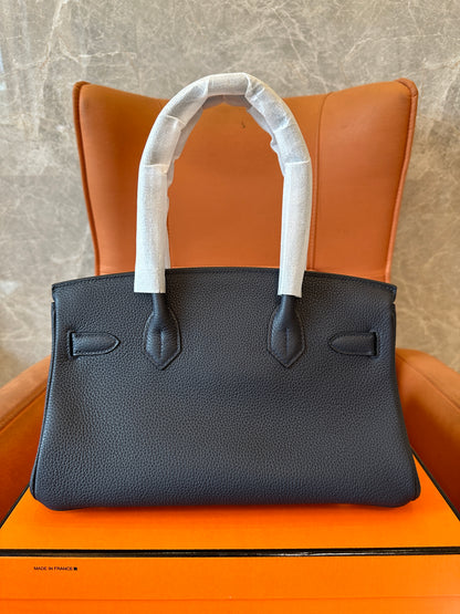 [Full Handmade]Hermès Birkin 29 Black Togo Leather Handbag