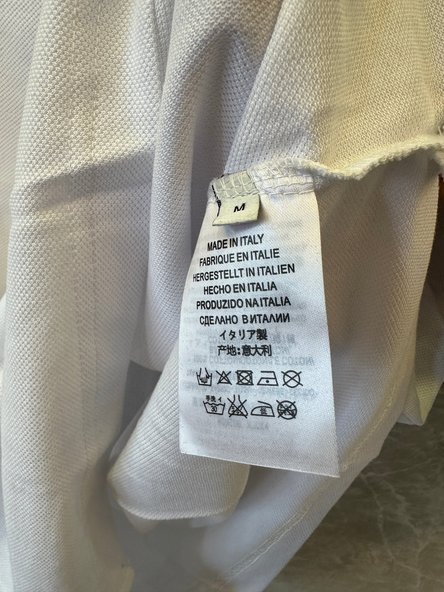 Polo Fendi para homem em algodão branco com logótipo FF na gola