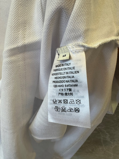 Polo Fendi para homem em algodão branco com logótipo FF na gola