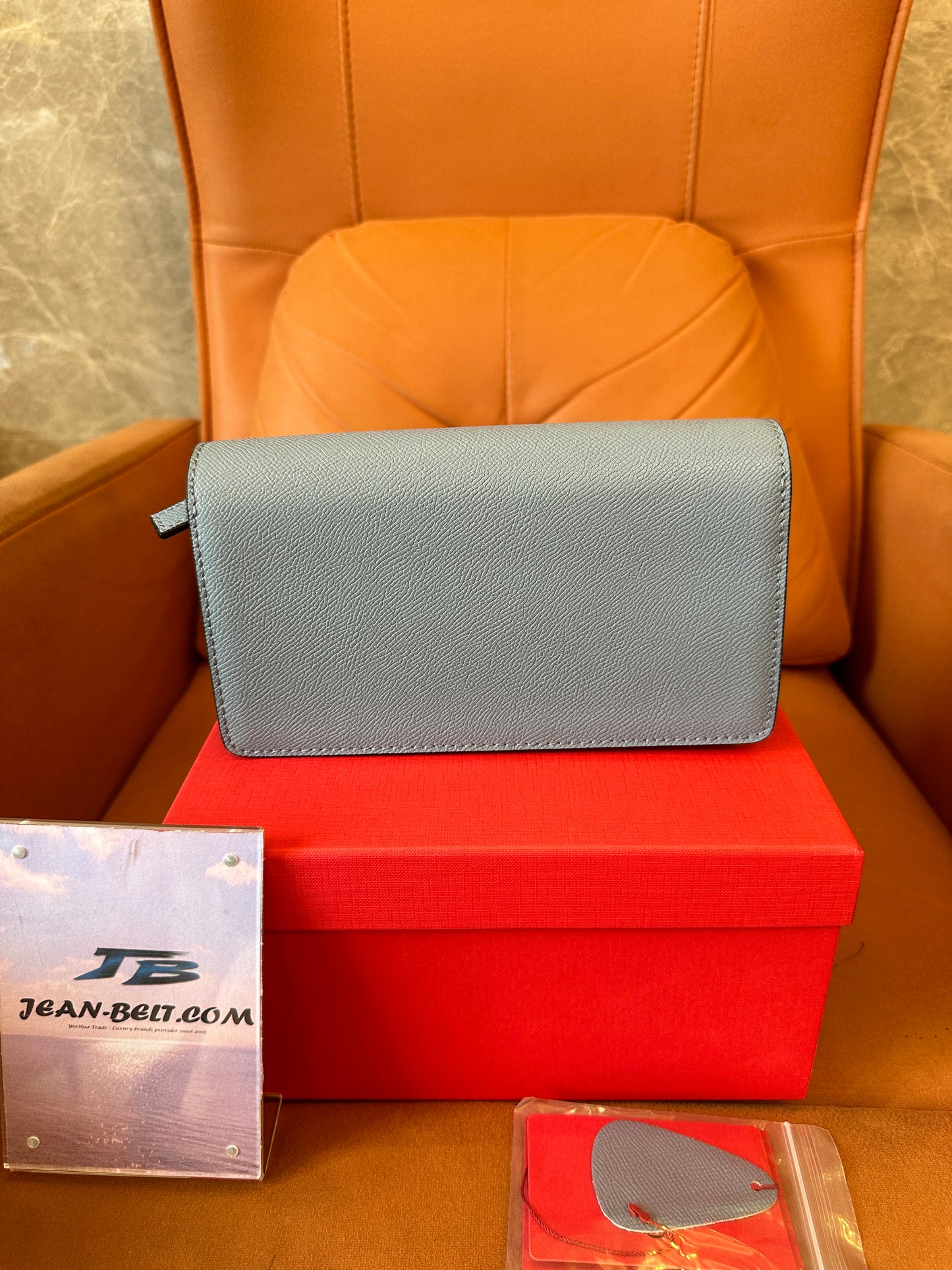 Valentino Garavani VLogo Signature Shoulder Bag in Powder Blue Calfskin