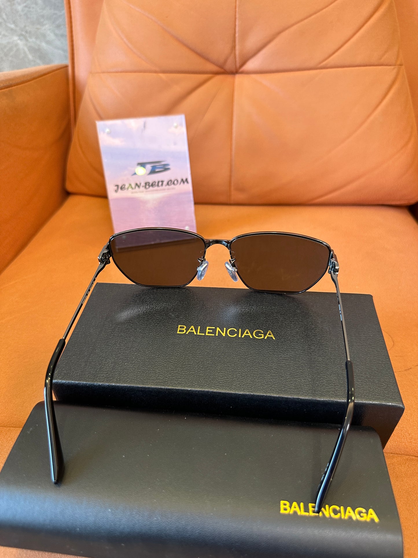 Balenciaga BB0037SK 002 Sunglasses with Purple Lenses