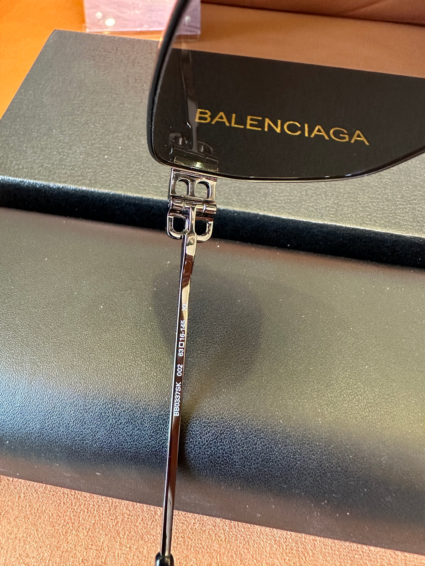 Balenciaga BB0037SK 002 Sunglasses with Purple Lenses