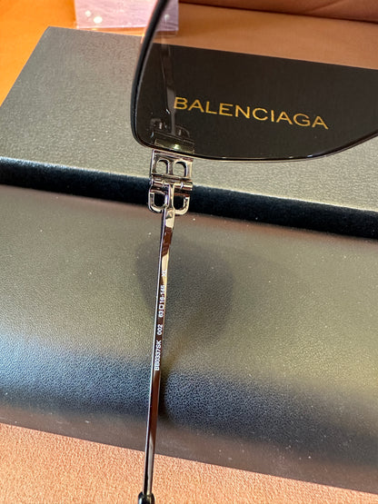 Balenciaga BB0037SK 002 Sunglasses with Purple Lenses