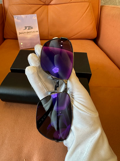 Balenciaga BB0037SK 002 Sunglasses with Purple Lenses