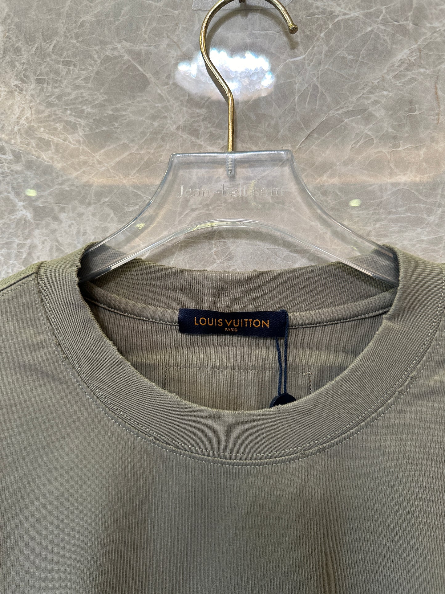 Louis Vuitton olive green logo t-shirt – men’s cotton tee