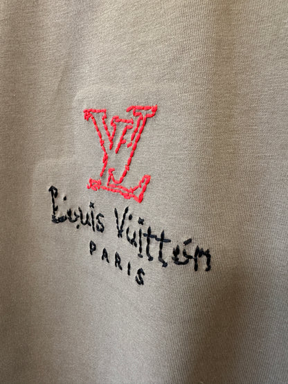 Louis Vuitton olive green logo t-shirt – men’s cotton tee