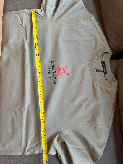 Louis Vuitton olive green logo t-shirt – men’s cotton tee