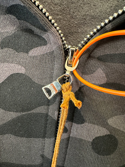 A Bathing Ape Black Camo Shark Zip Hoodie Full Zip Streetwear Jacket