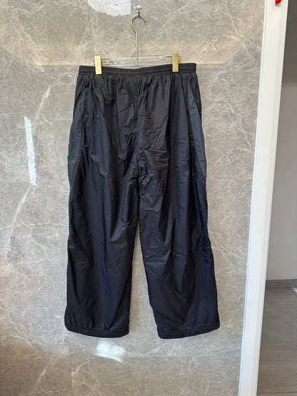 Balenciaga Logo Lightweight Nylon Track Pants Black Casual Streetwear Trousers