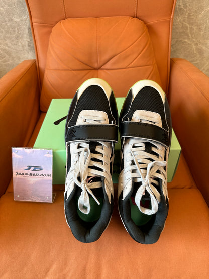 Nike x Travis Scott Style Strap Trainer Sneakers Black White Neon Green Sole
