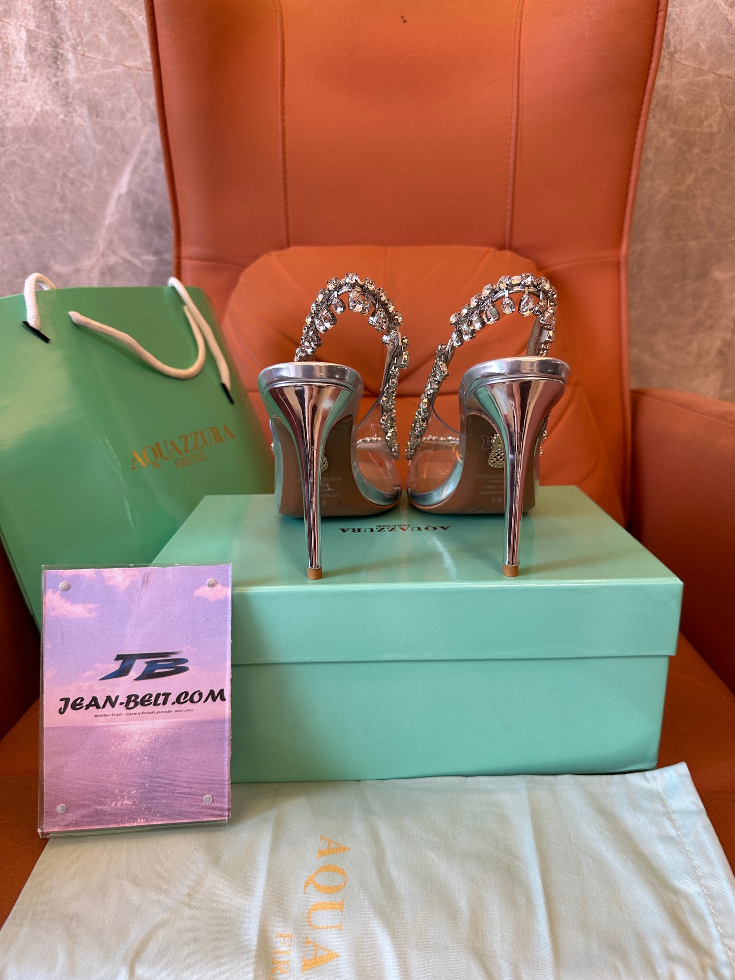 Aquazzura So Nude Crystal Embellished Slingback Heels