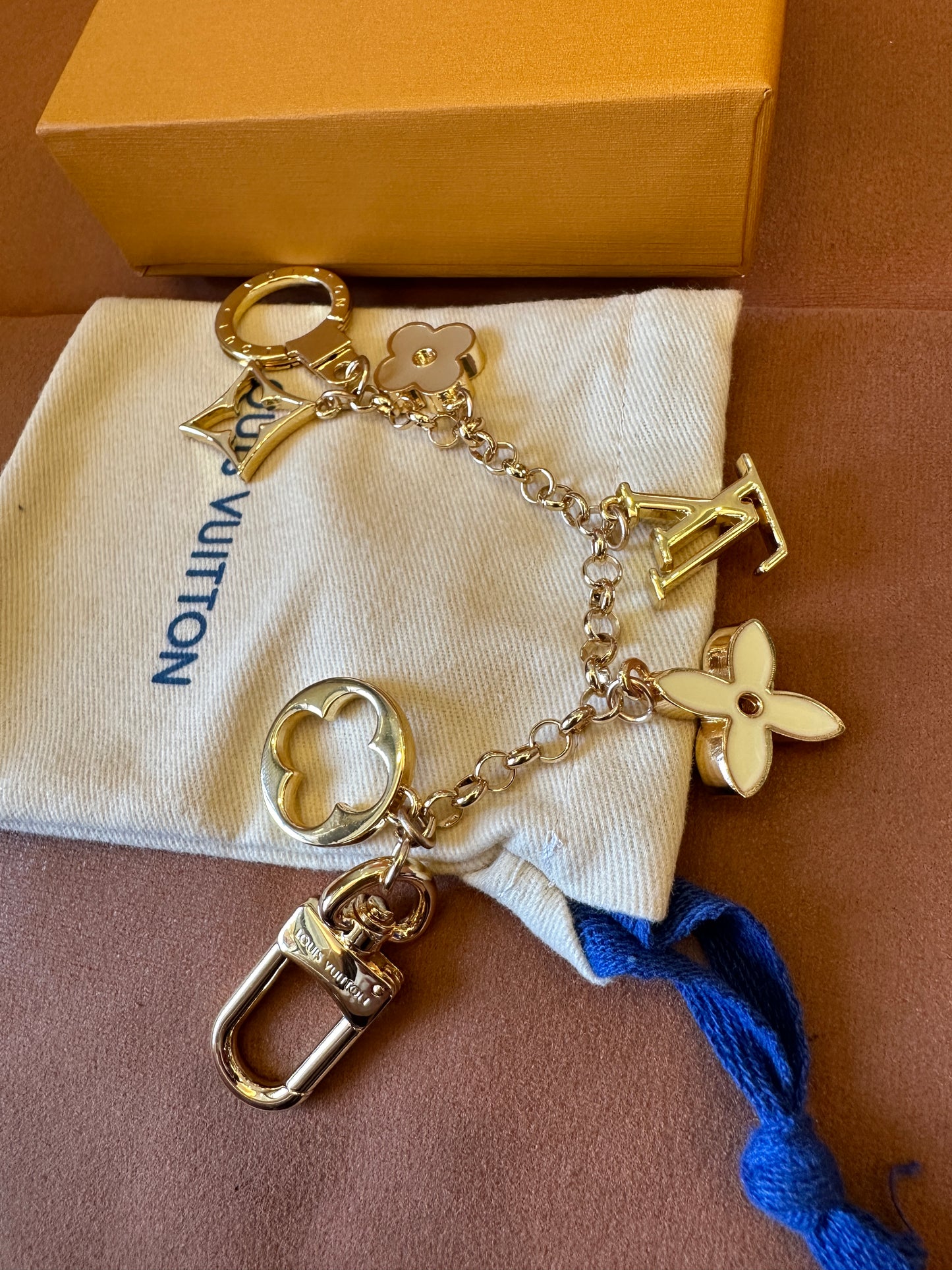 Louis Vuitton Monogram Flower Key Holder Bag Charm