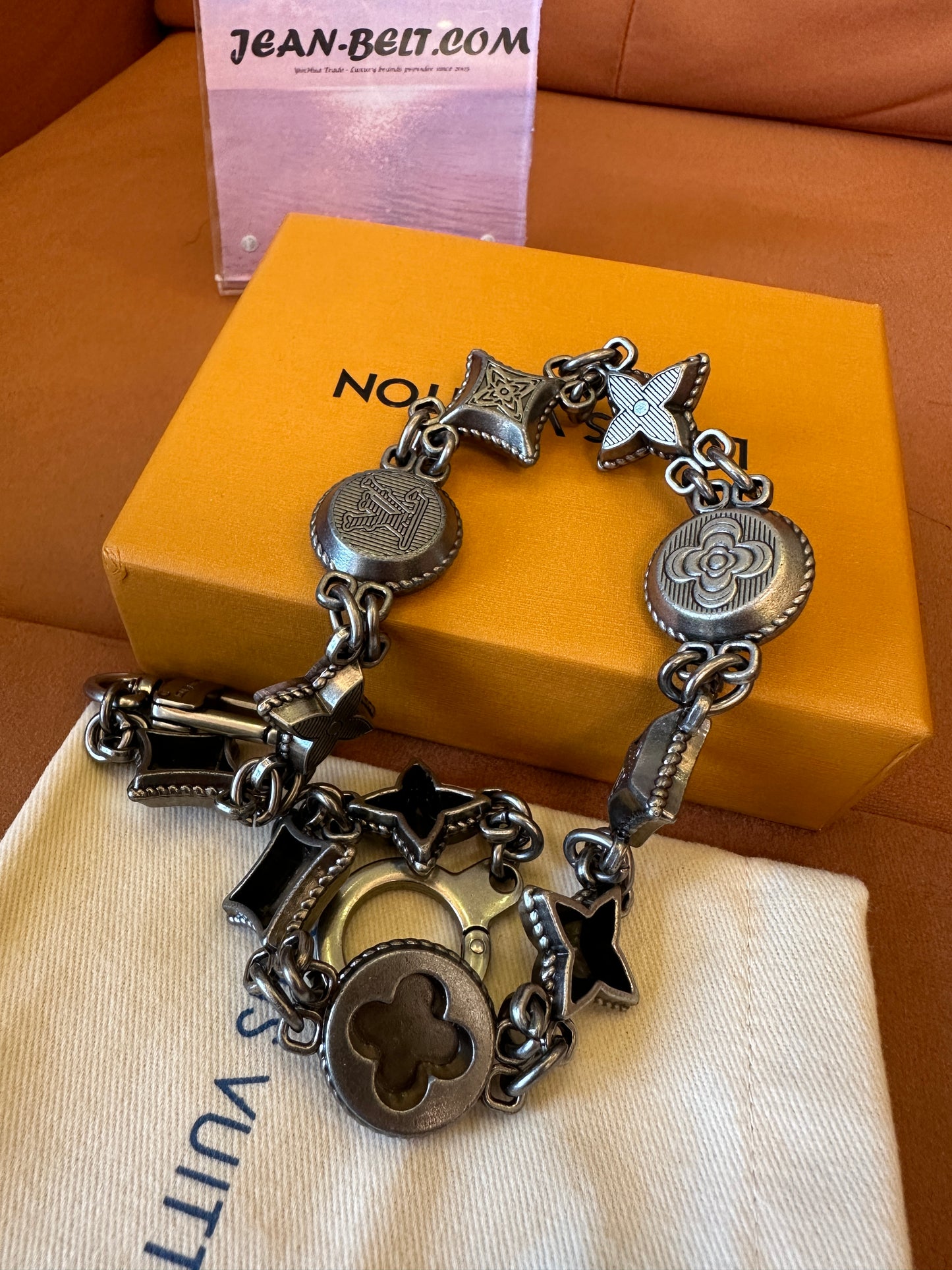 Louis Vuitton Monogram Chain Belt Clip Key Holder – Antique Silver Finish