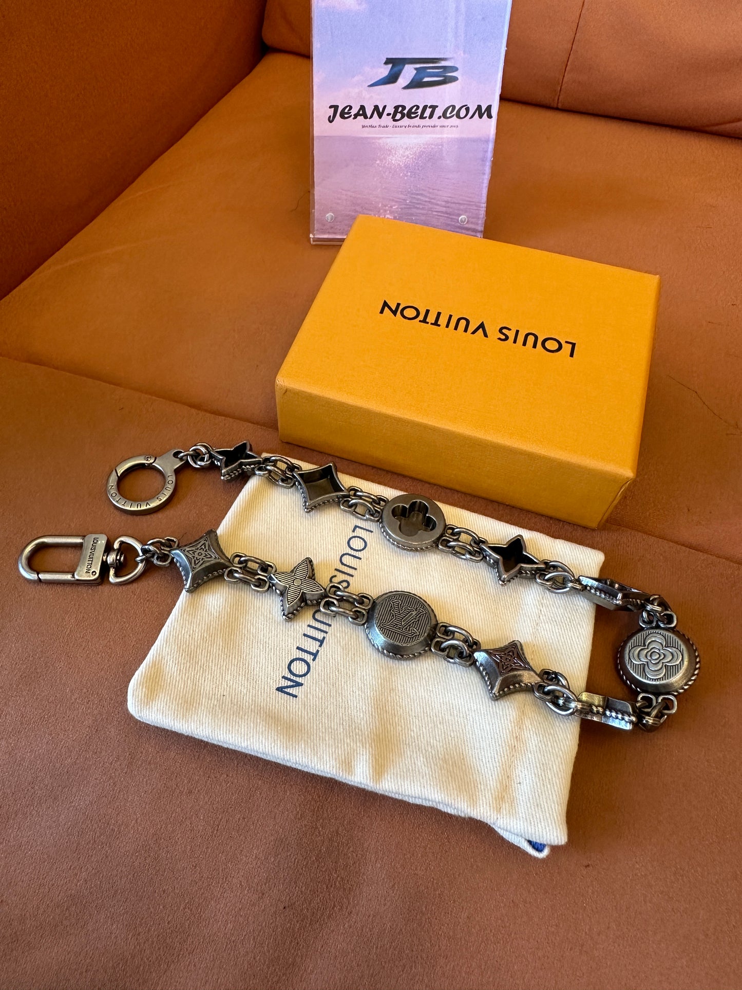 Louis Vuitton Monogram Chain Belt Clip Key Holder – Antique Silver Finish