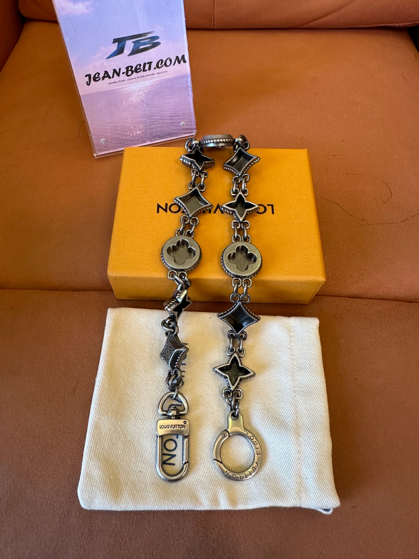 Louis Vuitton Monogram Chain Belt Clip Key Holder – Antique Silver Finish