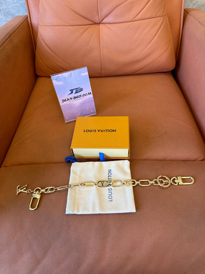 Louis Vuitton Gold Tone Monogram Keychain Waist Chain