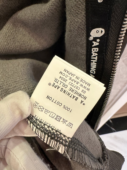 A Bathing Ape Shark Camo Full Zip Hoodie Black