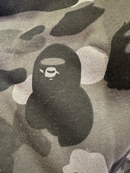 A Bathing Ape Shark Camo Full Zip Hoodie Black