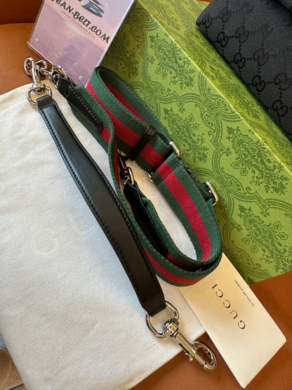 Gucci GG Black Canvas Messenger Bag–702833 Model