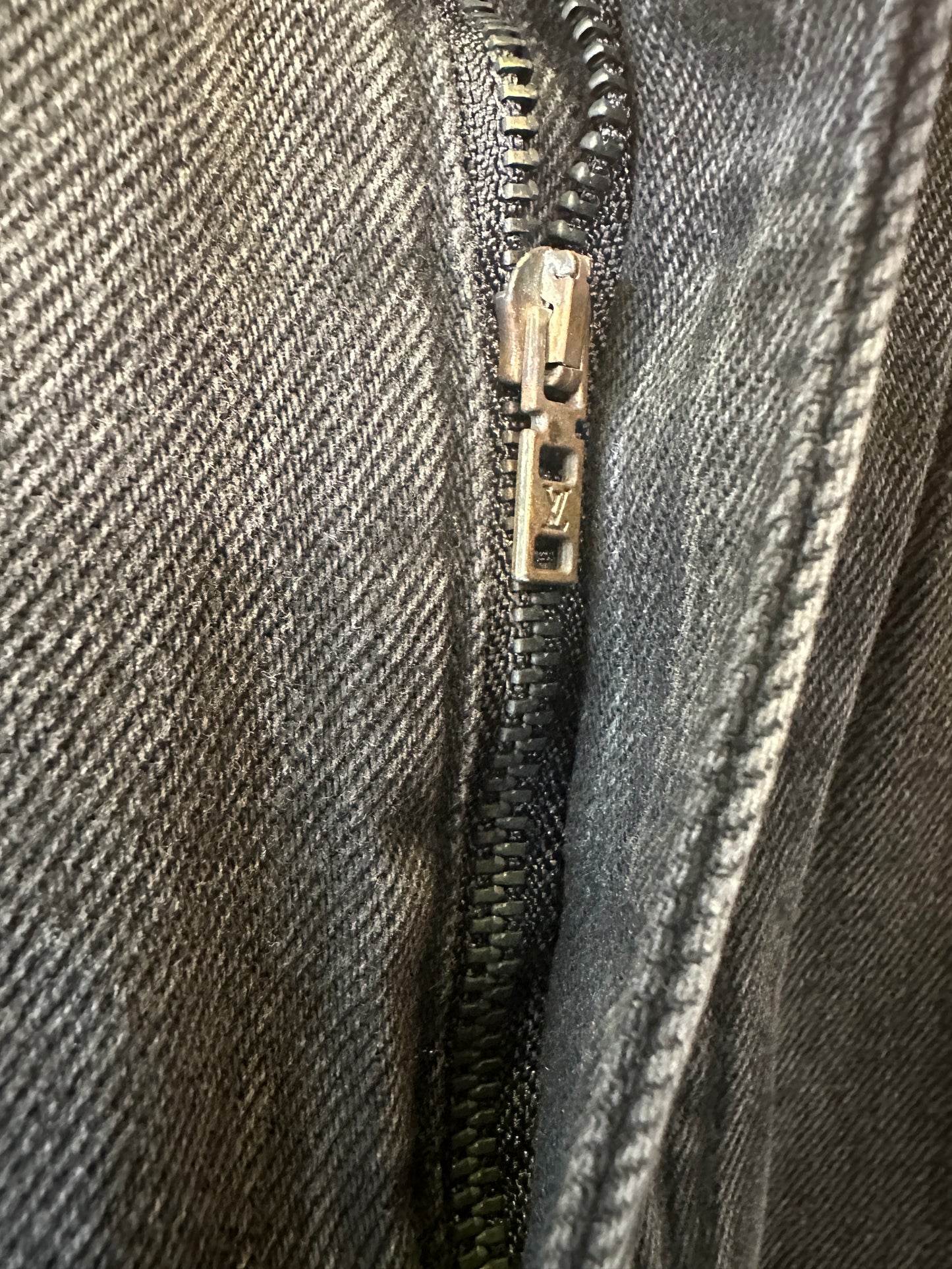 Louis Vuitton Monogram Patchwork Denim Cargo Pants Black