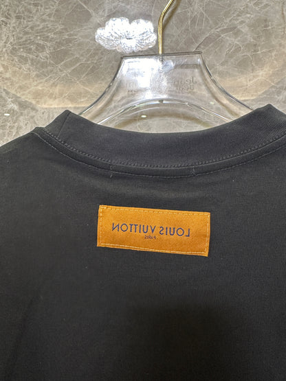 Louis Vuitton LV Graphic Letters Print Black T-Shirt