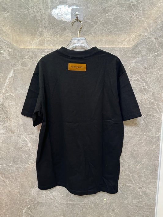 Louis Vuitton LV Graphic Letters Print Black T-Shirt