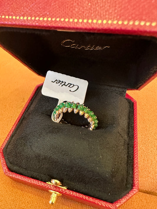 Cartier Clou de Paris Emerald Nail Ring Gold