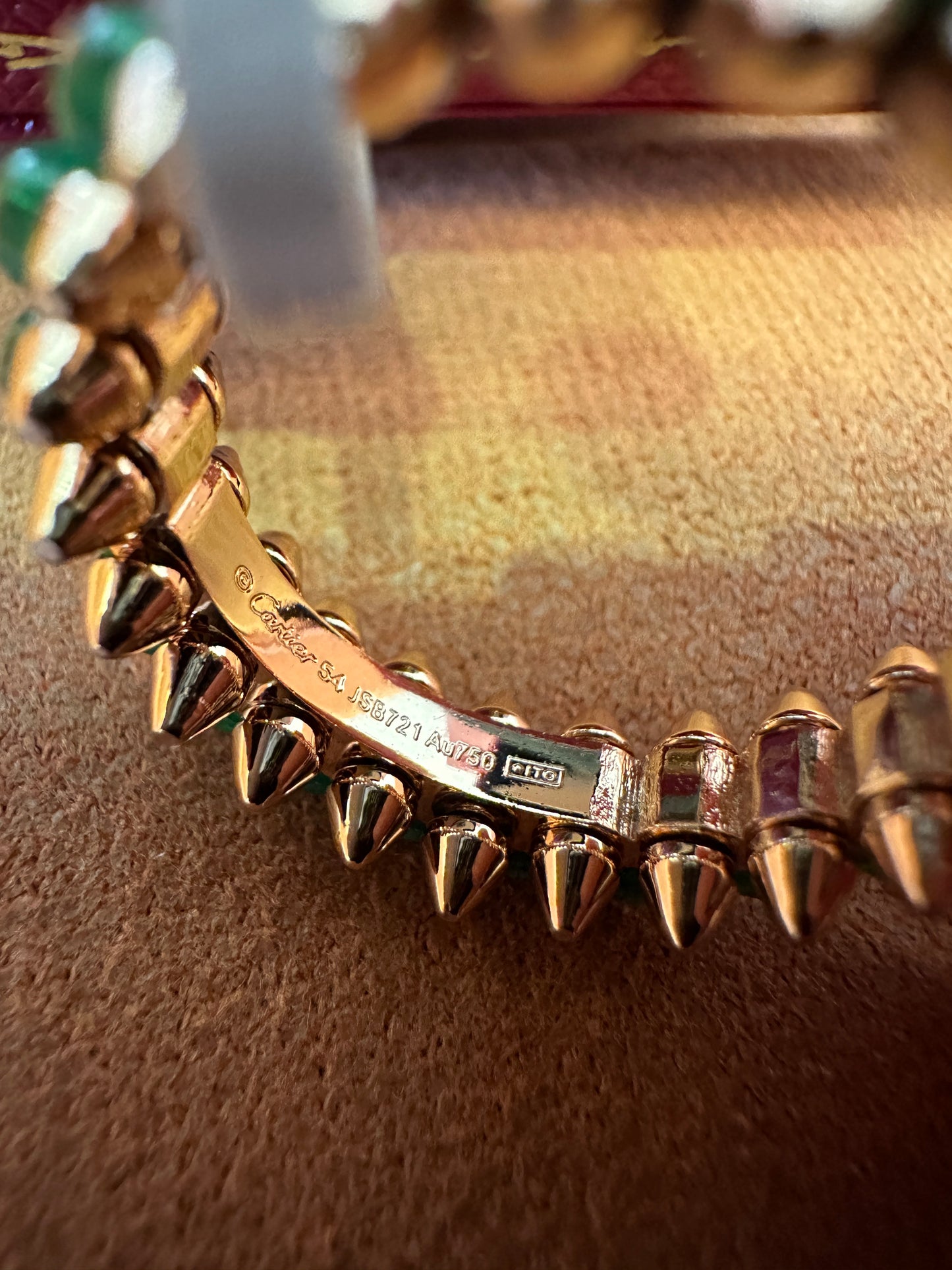 Cartier Clou de Paris Emerald Nail Ring Gold